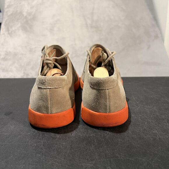 Cole Haan Air Jasper Shoes Mens 10 Tan Suede Oxford Orange Sole Casual Low Top